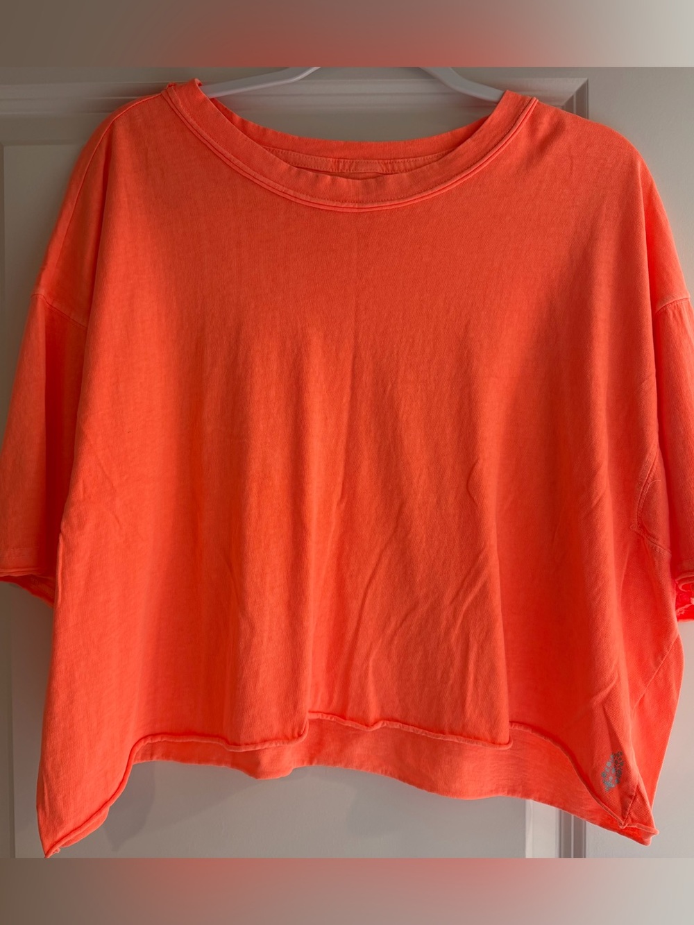 FP Movement Neon Orange Boxy Simple Tee Size Medium